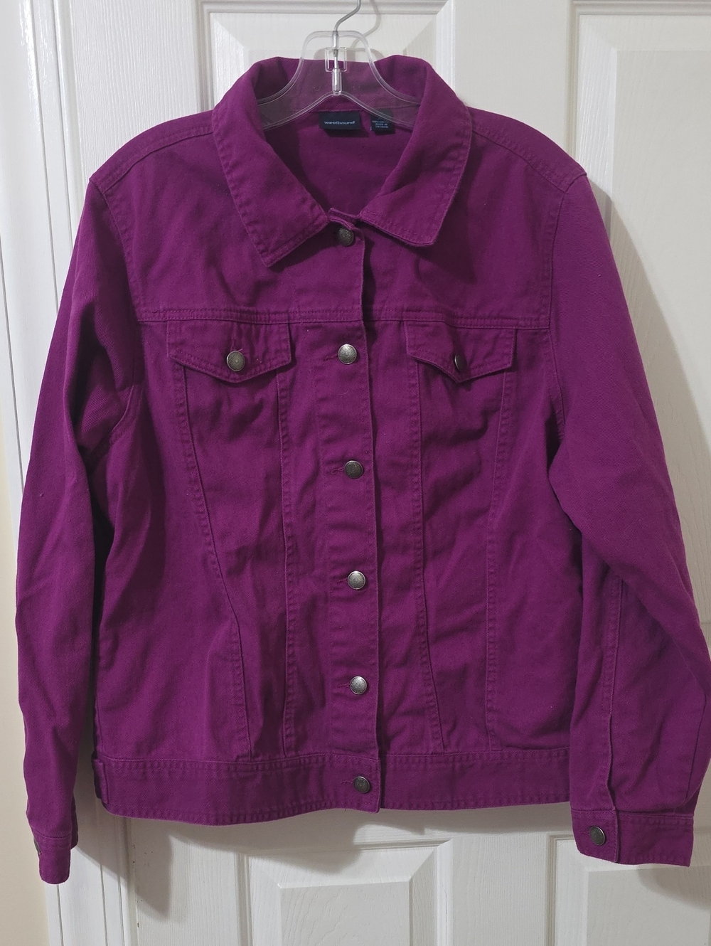Westbound Plum Denim Jacket - Button-Front Jean Jacket